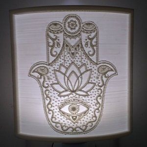 Wall plug led night light | Hamsa